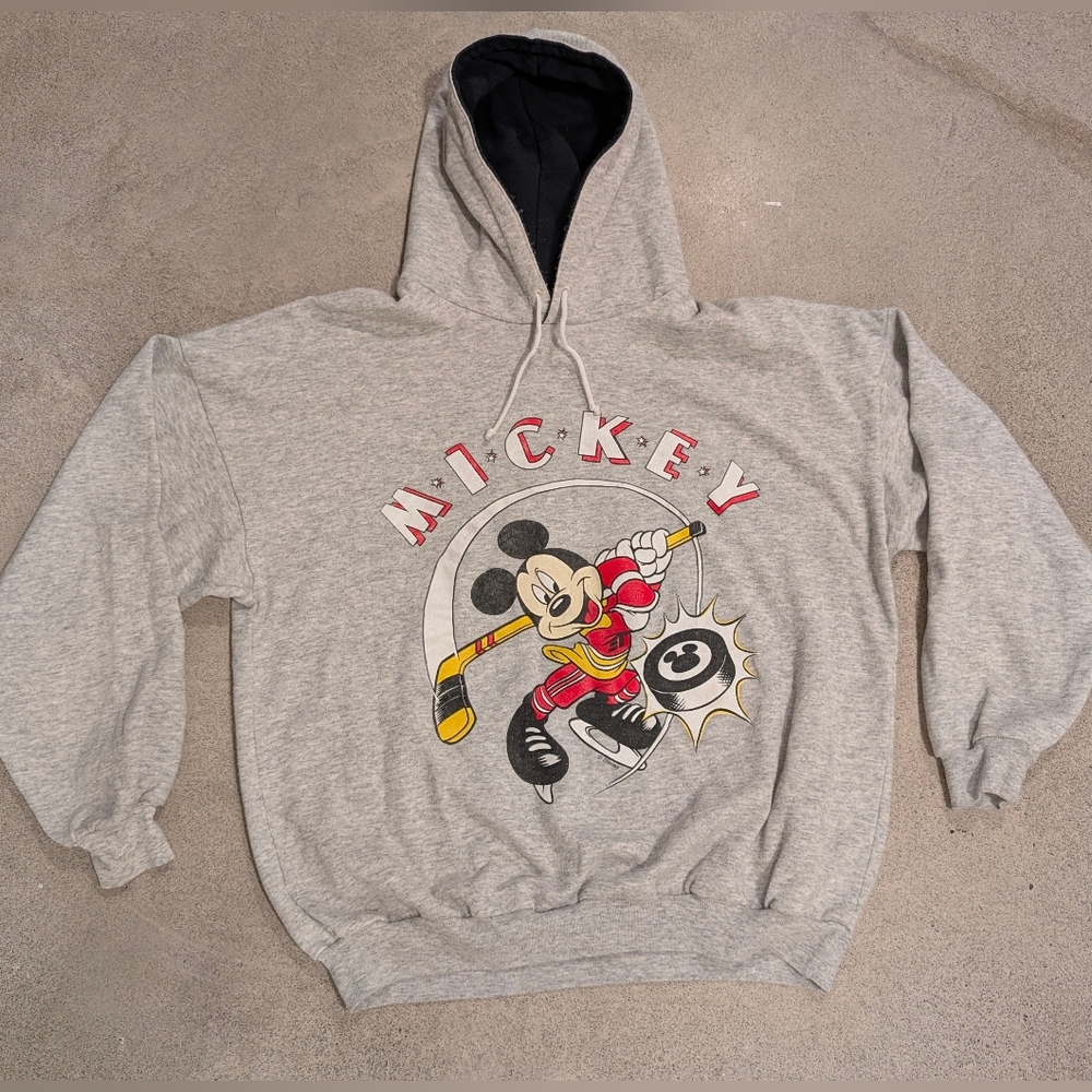 Gray Mickey Mouse Hoodie for Men